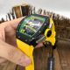 Knockoff Richard Mille Green Skeleton Watch - Richard Mille RM 61-01 with Yellow Rubber Strap (8)_th.jpg